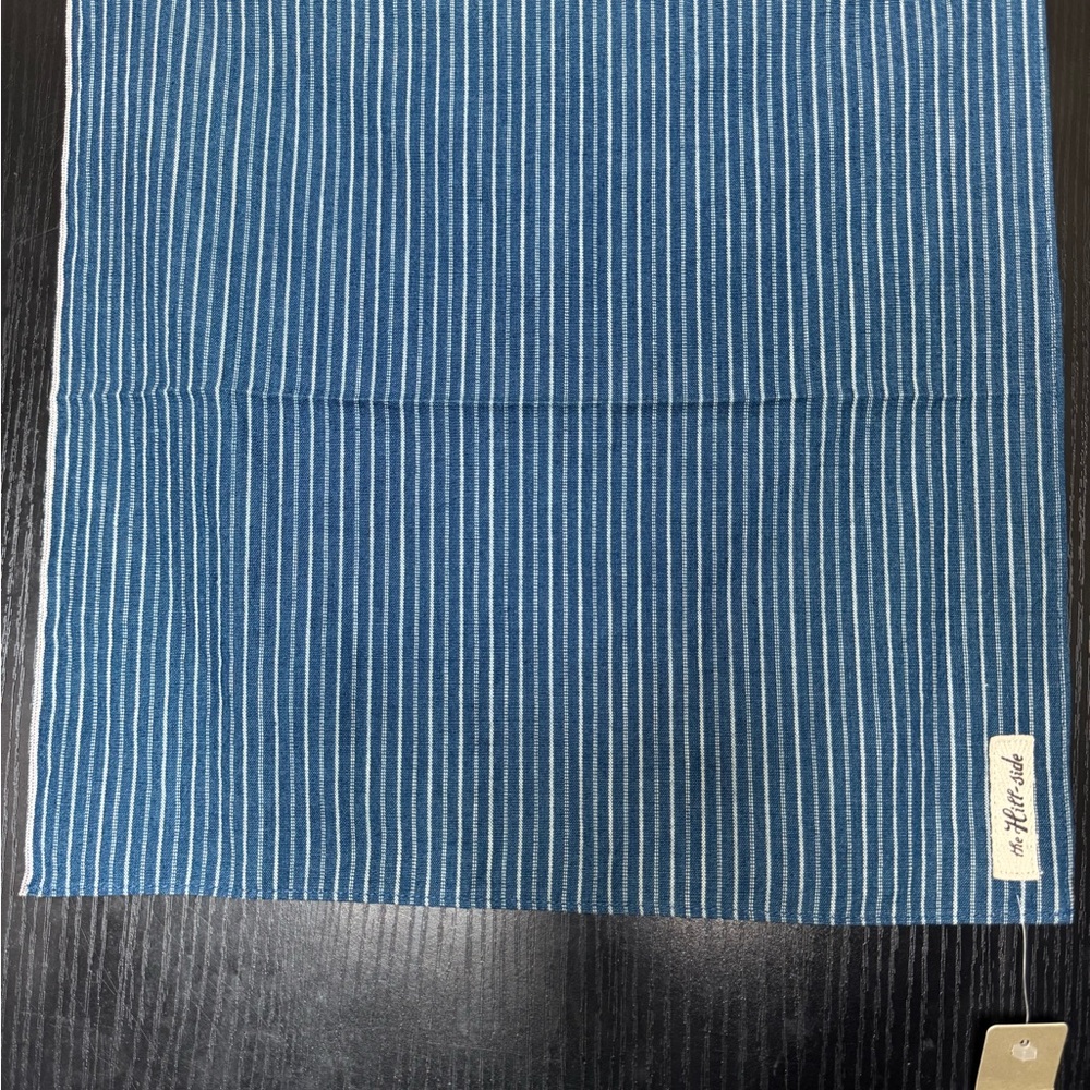 Blue Striped jcrew hillside collab pocket square